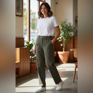 Banana Republic Tencel Cargo Jogger Pants - Size XL in Steel Green Global NWT